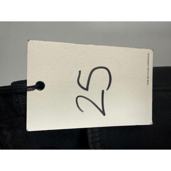 NWT RE/DONE Originals Double Needle Crop Jeans Black Womens Size 25 $240 - Picture 6 of 8